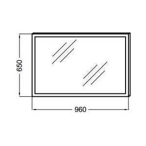 Зеркало Jacob Delafon с подсветкой 96 см (EB1168-NF)