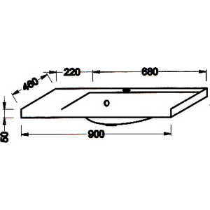 Раковина мебельная Jacob Delafon Blog 90 см белая (EB292-00)