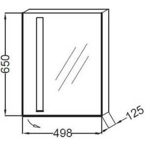Зеркальный шкаф Jacob Delafon Formilia-Rythmik 49 8х12 5х65 (EB1060DRU-NF)