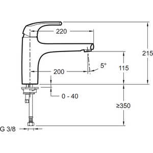 Смеситель для кухни Jacob Delafon Nateo с литым поворотным изливом (E76251-CP)