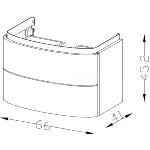 Тумба под раковину Jacob Delafon Presquile 66 белый (EB1103-HU)