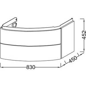 Тумба под раковину Jacob Delafon Presquile 83 (EB1104-V13)