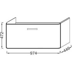 Тумба под раковину Jacob Delafon Replay 97 белый (EB1072-HU)