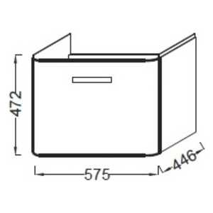 Тумба под раковину Jacob Delafon Replay 57 белый (EB1070-HU)