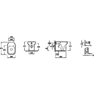 Унитаз приставной (чаша) Jacob Delafon Replay напольный, без сиденья (E4776-00)