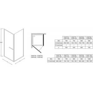 Душевая дверь Jacob Delafon Torsion e88p90r-ga 90х195 см правая (E88P90R-GA)