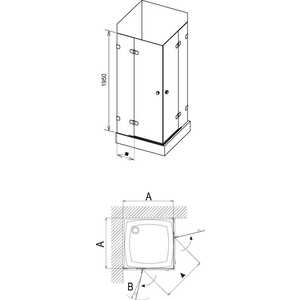 Душевой уголок Ravak Bsrv4-80 80х80х195 см (1UV44A00Z1)