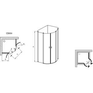 Душевой уголок Ravak Chrome CSKK4 80x80 прозрачный, белый (3Q140100Z1)