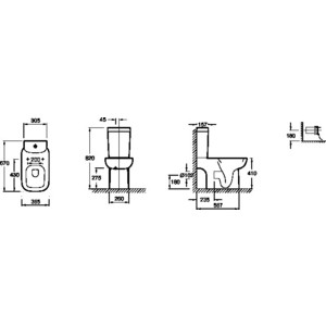 Унитаз с бачком Jacob Delafon Replay без сиденья (4973K-00, E4831-00)
