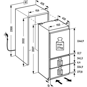 Встраиваемый холодильник Liebherr ECBN 6156