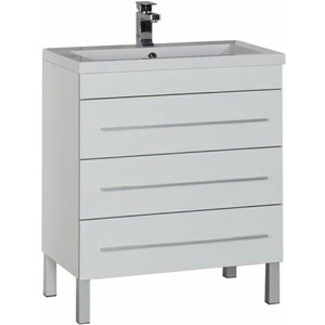 Тумба под раковину Aquanet Верона 75 три ящика, белая (178254)