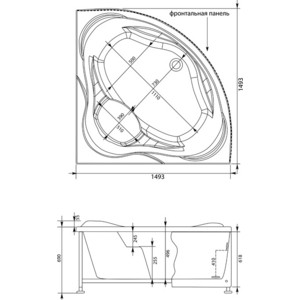 Фронтальная панель Aquanet Malta 150 H62 белая (149864)