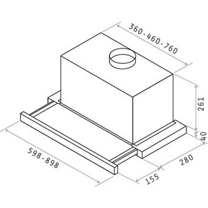 Вытяжка встраиваемая Elica Elite 26 IX/A/90