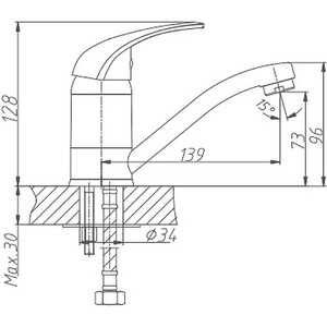 Смеситель для раковины Haiba HB03 хром (HB4503)