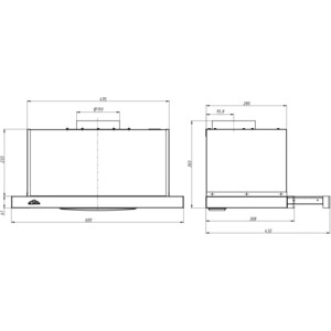 Вытяжка встраиваемая Elikor Интегра GLASS 60Н-400-В2Д нержавеющая сталь/бежевое стекло