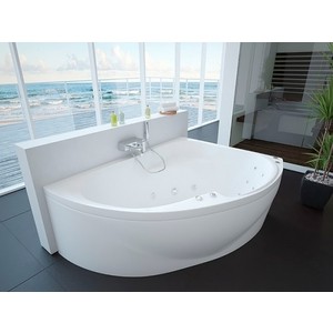 Акриловая ванна Aquatek Альтаир 160х120 правая, фронтальная панель, каркас, слив-перелив (ALT160-0000047)