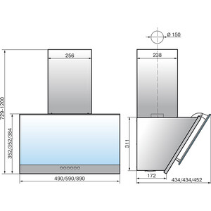 Вытяжка Elikor Рубин S4 50П-700-Э4Д антрацит/черный