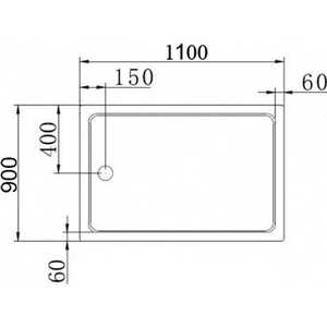 Душевой поддон Cezares Tray A-AH 110x90 акриловый (TRAY-A-AH-110/90-15-W)
