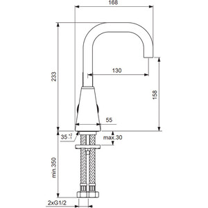 Смеситель для раковины Vidima Уно хром (BA235AA)