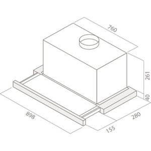 Вытяжка встраиваемая Elica Elite 26 IX/A/90/VT