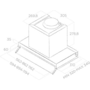 Вытяжка встраиваемая Elica Boxin IX/A/120
