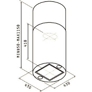 Вытяжка Jet Air Pipe Island IX/A/43