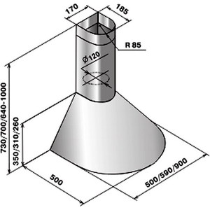 Вытяжка Elikor Эпсилон 50Н-430-П3Л нержавеющая сталь/серебряный кант
