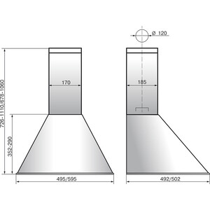 Вытяжка Elikor Эпсилон 60П-430-П3Л белый/серебряный кант