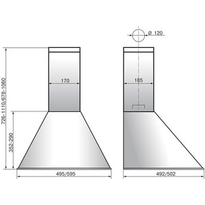 Вытяжка Elikor Эпсилон 60П-430-П3Л топленое молоко/золотой кант