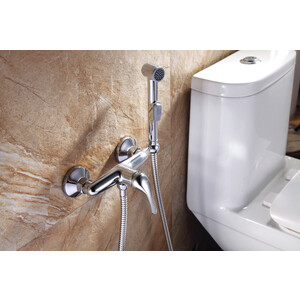 Гигиенический душ Rossinka Silvermix с гигиенической лейкой, хром (Y25-52)