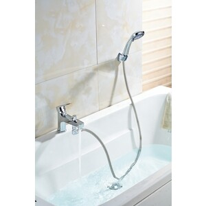 Смеситель на борт ванны Rossinka Silvermix на 1 отверстие, хром (S35-38)