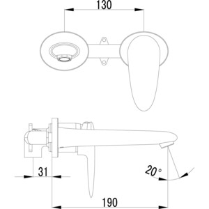 Смеситель для раковины Lemark Status (LM4426C)