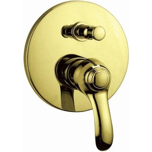 Смеситель для ванны Cezares Lira встраиваемый, с переключателем, золото (LIRA-VDIM-03)