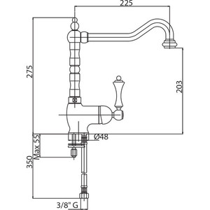 Смеситель для кухни Cezares Margot хром (MARGOT-LLM2-01-Bi)