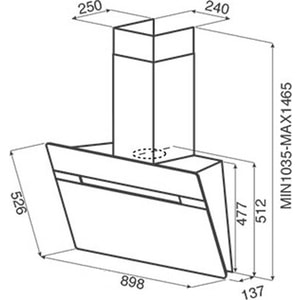 Вытяжка Jet Air VIKI WH/A/90