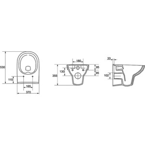 Унитаз подвесной безободковый Cersanit City New Clean ON с сиденьем микролифт Slim (S-MZ-CITY-COn-S-DL-w/60436)