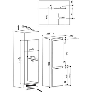 Встраиваемый холодильник Hotpoint BCB 70301 AA (RU)