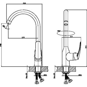 Смеситель для кухни Elghansa Wieden хром (5670909)