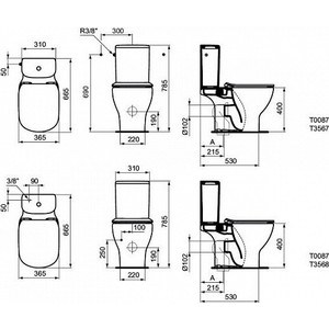 Бачок для унитаза Ideal Standard Tesi белый (T356801)