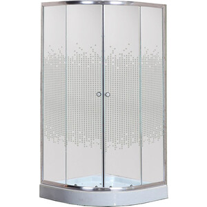 Душевой уголок Niagara Eco 90x90 прозрачный с рисунком, хром (NG-001-08N)