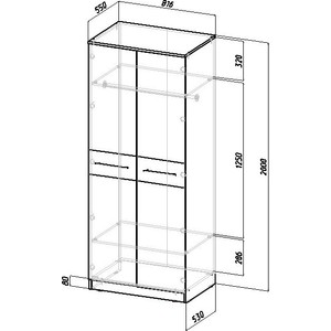 Шкаф Мастер Ланс-1 (венге)