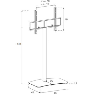 Стойка под телевизор Sonorous PL 2800 BLK-HBLK