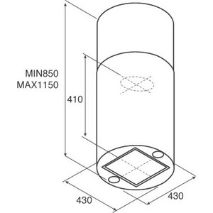 Вытяжка Jet Air Pipe Island BL/A/43