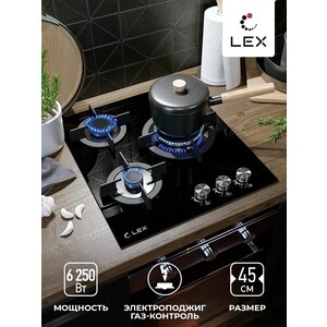 Газовая варочная панель Lex GVG 430 BL