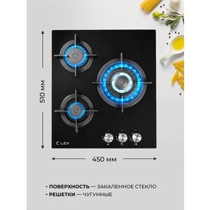 Газовая варочная панель Lex GVG 430 BL