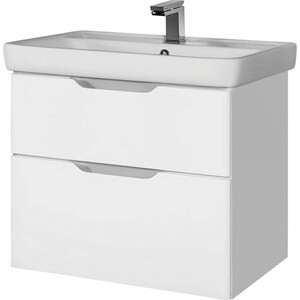 Тумба под раковину Dreja Q 80 с ящиками, белый глянец (99.0003)