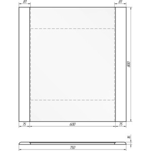 Зеркало Dreja Uni 75x80 (99.9005)