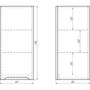 Полупенал Dreja QL 35 правый, белый глянец (99.0010)