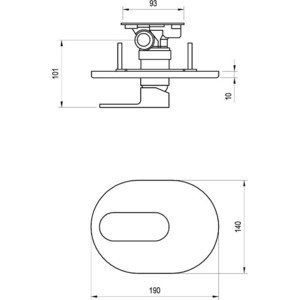 Смеситель для душа Ravak Chrome CR 066.00 встраиваемый для X070052 (X070057)