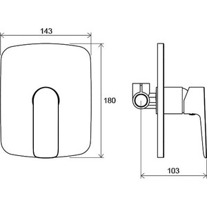 Смеситель для душа Ravak Classic CL 062.00 встраиваемый для X070052 (X070087)